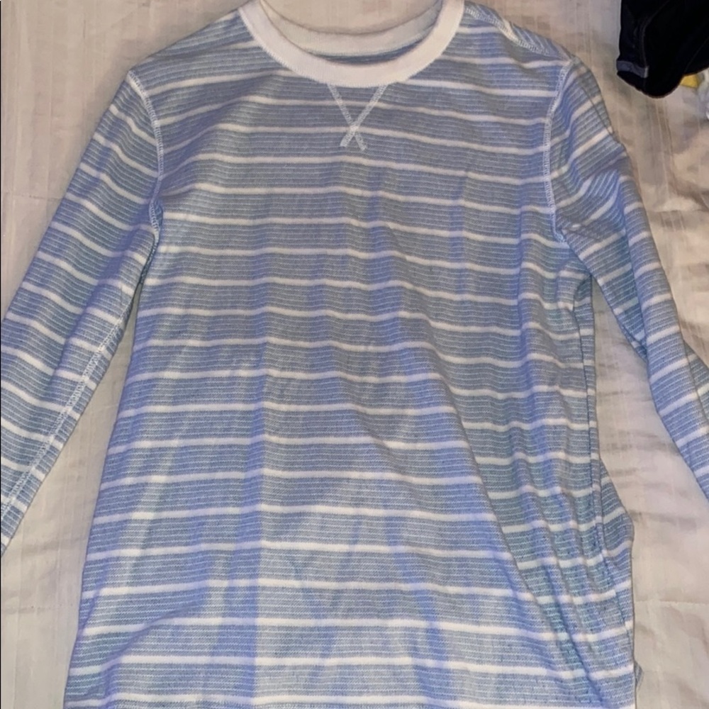 Blue striped long sleeve tee